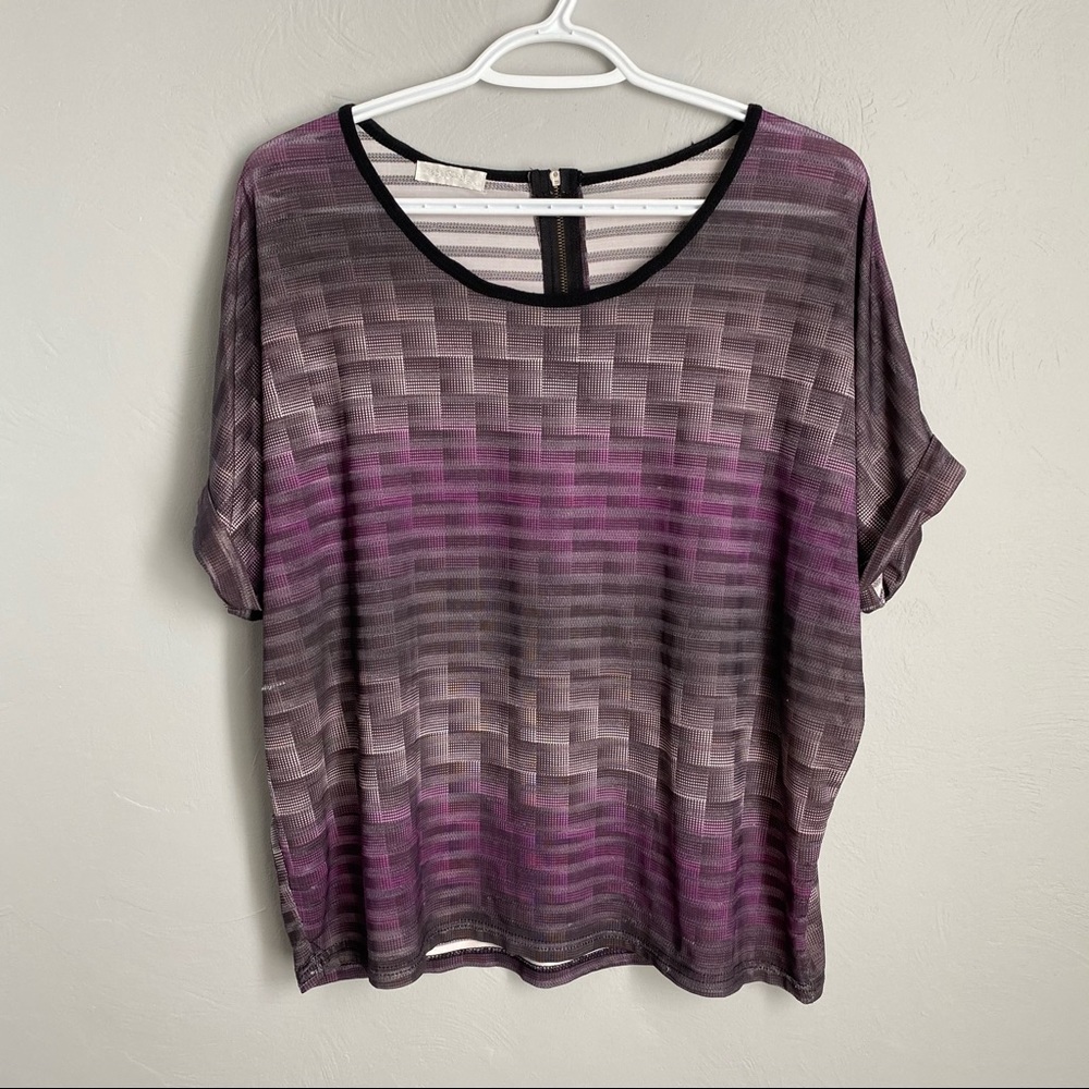 Folded & Hung Purple Gray Blouse